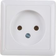 Розетка 1-м ОП Хит 10А IP20 250В без заземл. без защ. шторок бел. SE RA10-131-B