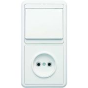 Блок БКВР-037 Бэлла (1-кл. выкл. + розетка) Кунцево 5815