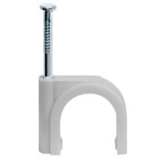 Скоба крепежная круглая с гвоздем d5мм NCR-05-50 пластик. (уп.50шт) Navigator 71066