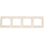 Рамка 4-м КВАРТА РГ-4-ККм горизонт. крем. GENERICA EMK40-K33-DM