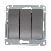 Выключатель 3-кл. СП Glossa 10А IP20 (сх. 3) 10AX механизм графит SE GSL001331