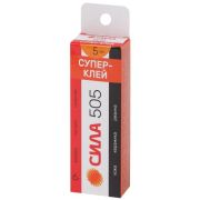 Супер-клей 6г 505-6 пластик (туба в кор.) СИЛА Б0033120