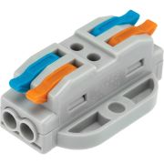 Клемма строительно-монтажная СМК проходная 222-422P 2п 0.08-4кв.мм с монтажной площадкой сер. (блист.5шт) Rexant 07-6262-5