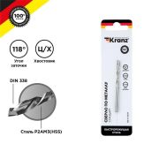 Сверло по металлу 4.2х75х43мм HSS DIN 338 Kranz KR-91-0559
