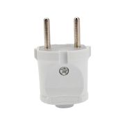 Вилка прямая 6А 250В без заземл. бел. EKF AVP6-10