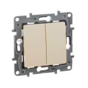 Переключатель 2-кл. СП Etika Plus 10А IP20 250В 10AX безвинтов. зажимы механизм сл. кость IEK 672312