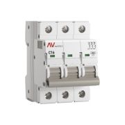 Выключатель автоматический модульный 3п C 16А 10кА AV-10 AVERES EKF mcb10-3-16C-av