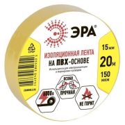 Изолента ПВХ 15ммх20м желт. ЭРА C0036547